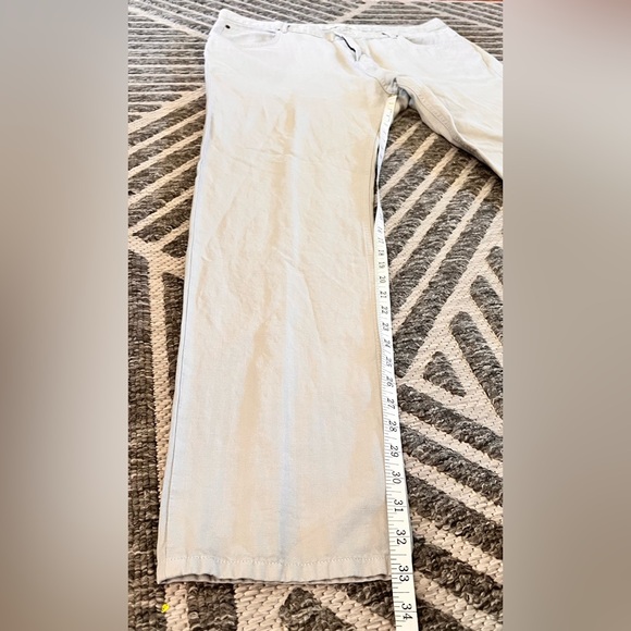 BILLY REID 5 Pocket Pant Lt Gray Green Cotton Linen 40x33 Orig$198 Exc Cond - Picture 14 of 15